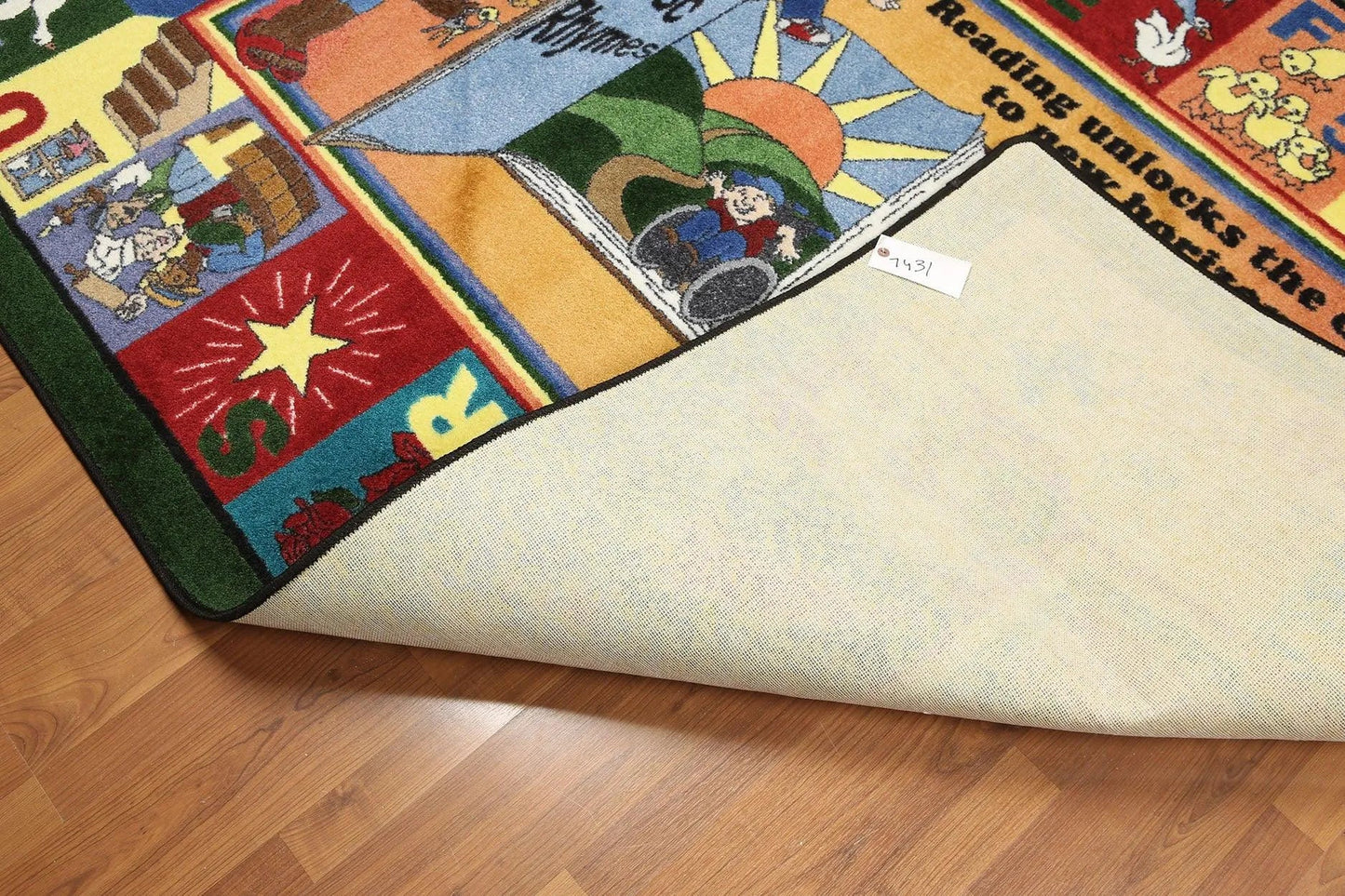 5' x 7' Machine made 100% Polypropylene contemporary Children Alphabet Area Rug