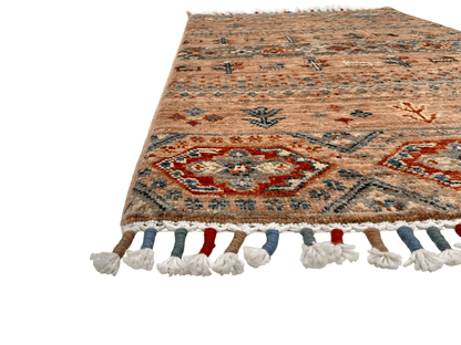 Afghan Gabbeh (2'00"x3'02") adobe/multicolor