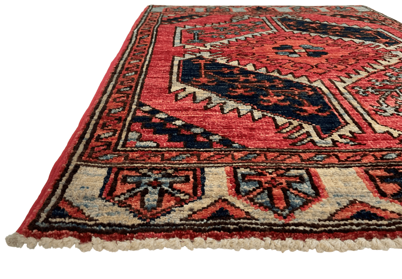 Afghan Ersari Turkomen (2'01"x3'01") red/blue