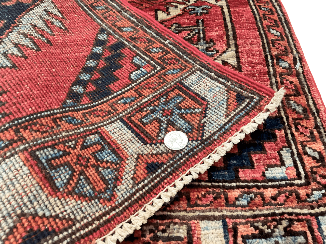 Afghan Ersari Turkomen (2'01"x3'01") red/blue