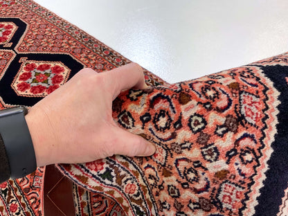 Persian Bijar (1'10"x8'08") rose/indigo