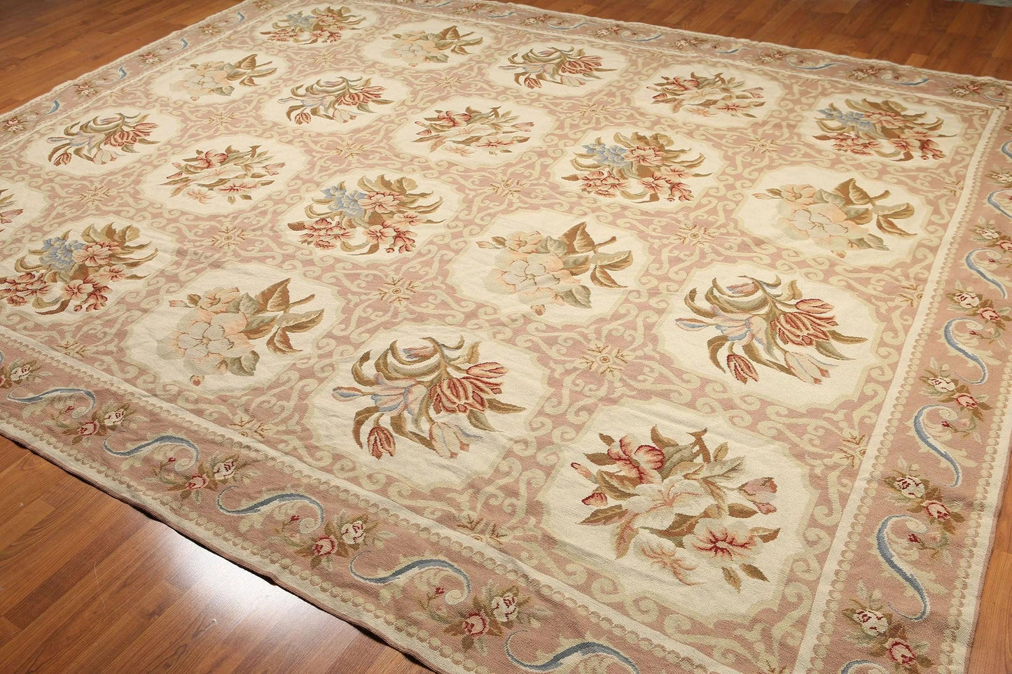 9x12 Aubusson Hand Woven 100% Wool Oriental Area Rug   Beiege