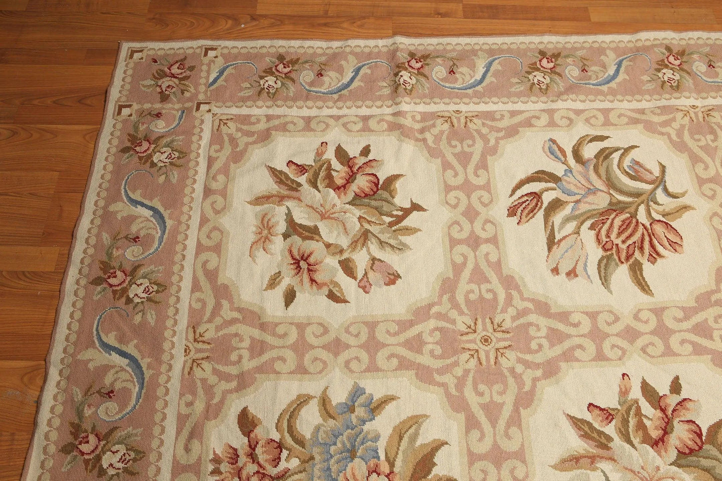 9x12 Aubusson Hand Woven 100% Wool Oriental Area Rug   Beiege