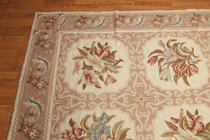 9x12 Aubusson Hand Woven 100% Wool Oriental Area Rug   Beiege