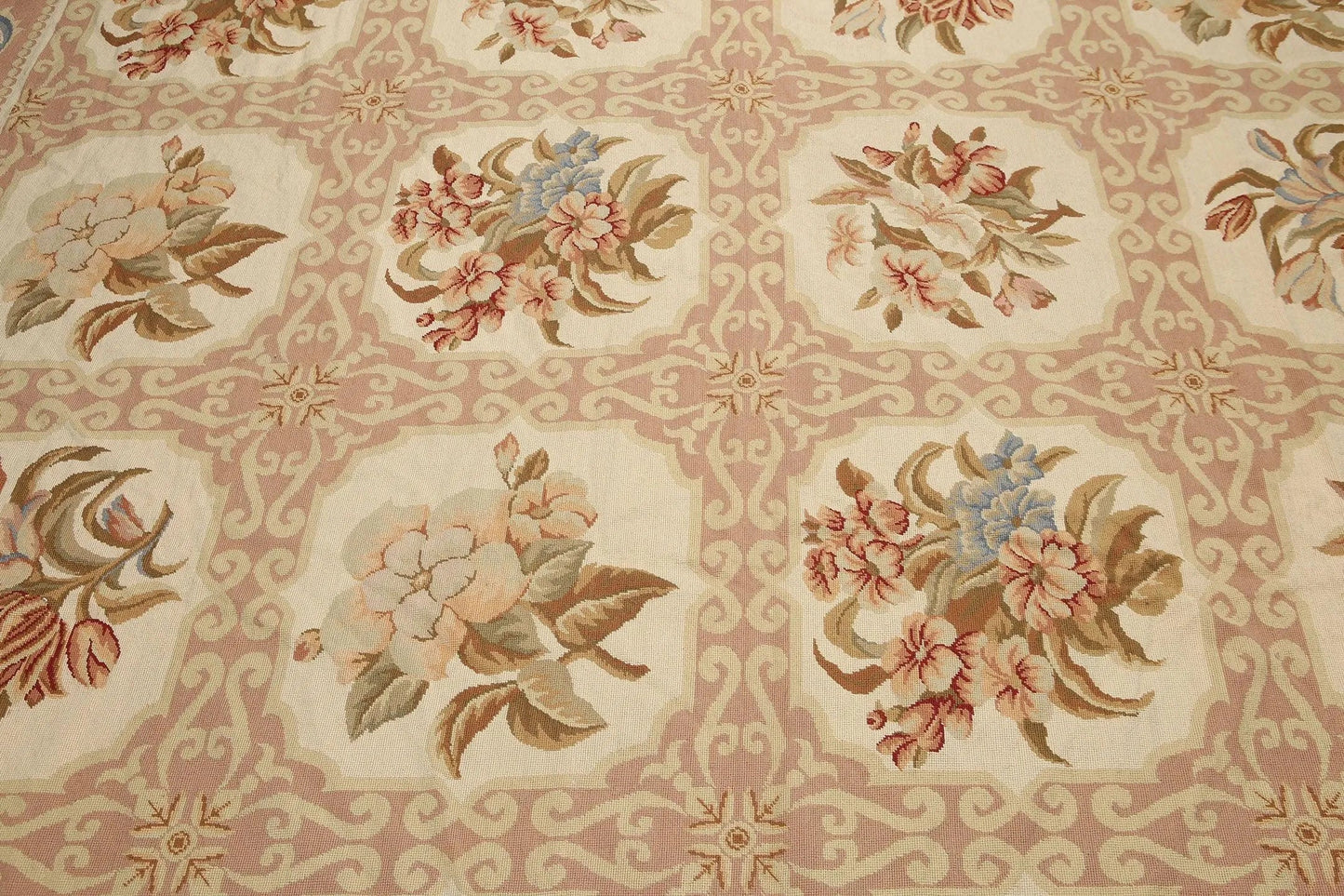 9x12 Aubusson Hand Woven 100% Wool Oriental Area Rug   Beiege