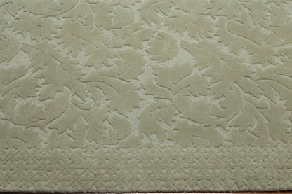 5'8" x 8'9" Machine Made High Low Modern Oriental Wool Rug Gray Tone on Tone Color