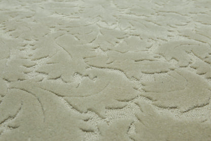 5'8" x 8'9" Machine Made High Low Modern Oriental Wool Rug Gray Tone on Tone Color