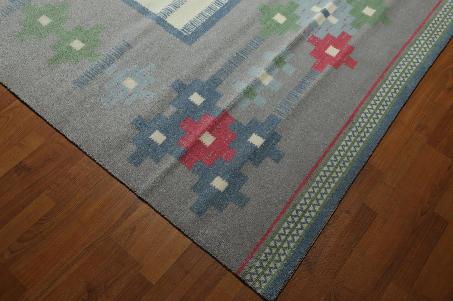 8x10 Ivory Machine Made Southwestern 100% Wool Oriental Area Rug