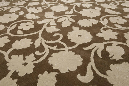 9 x 12 Handmade wool & Silk Oriental Area Rug Transitional 9x12