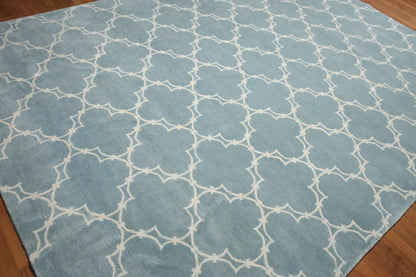 Hand Knotted Tibetan 100% Wool Area rug Blue 8' x 11'