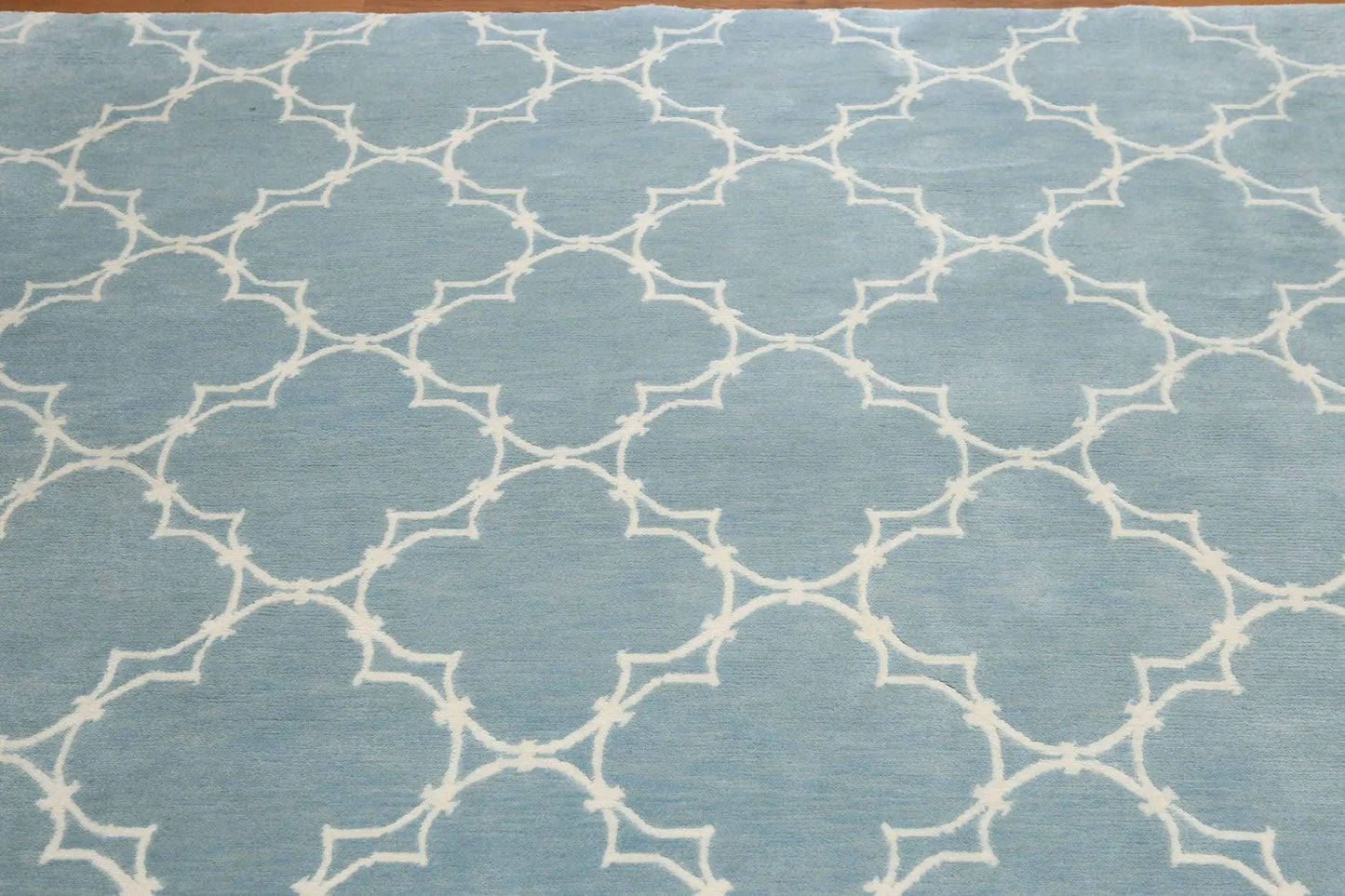 Hand Knotted Tibetan 100% Wool Area rug Blue 8' x 11'