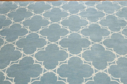 Hand Knotted Tibetan 100% Wool Area rug Blue 8' x 11'