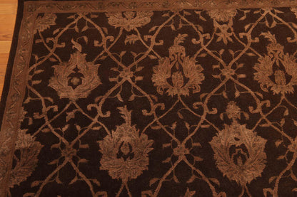 5'6" x 8'6" Handmade Wool & silk Oriental Area Rug Traditional Brown
