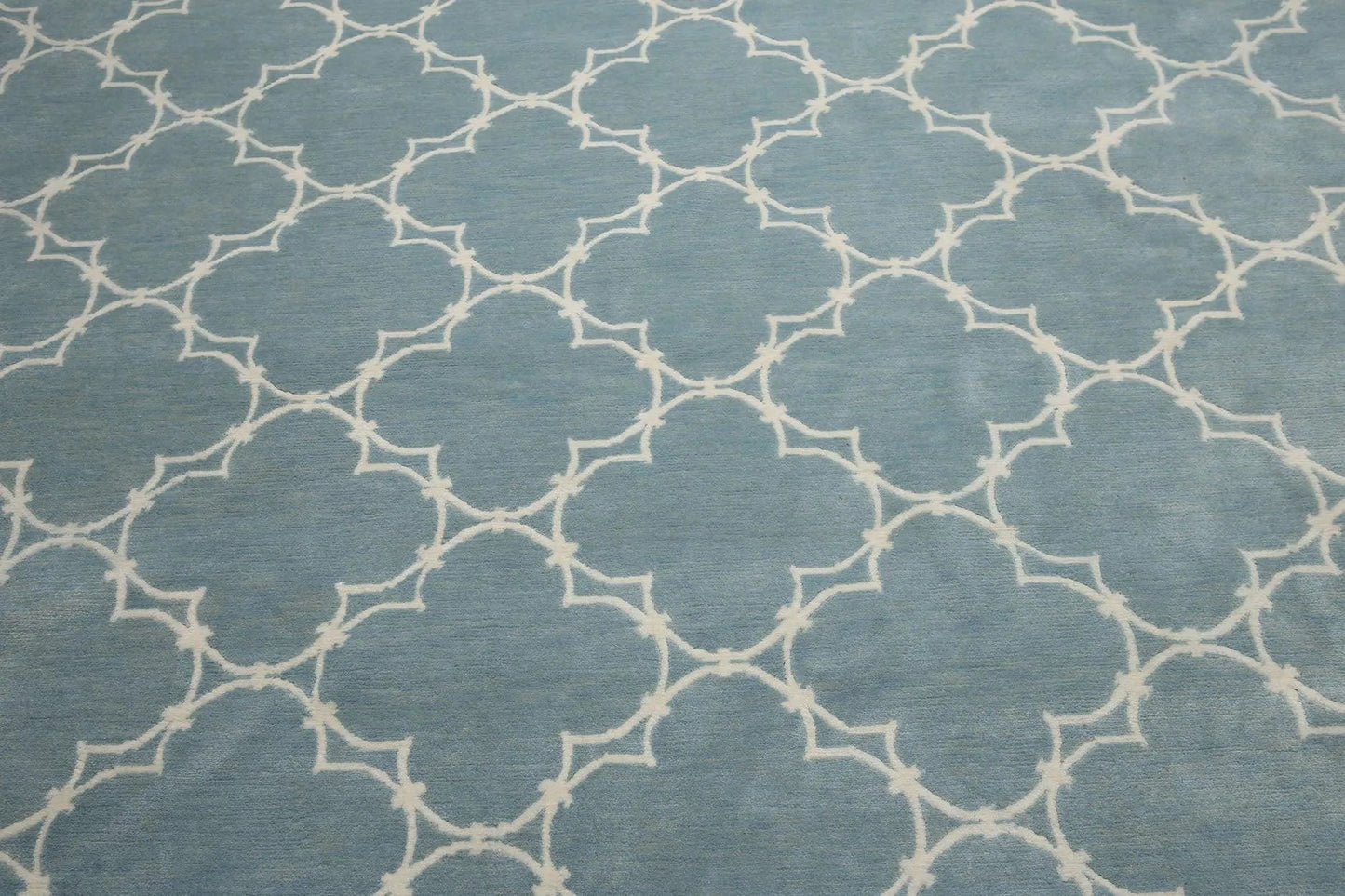 Hand Knotted Tibetan 100% Wool Area rug Blue 8' x 11'
