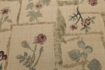 Hand Woven 100% Wool Traditional Oriental Area Rug Brown 6'x9'