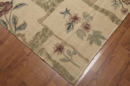 Hand Woven 100% Wool Traditional Oriental Area Rug Brown 6'x9'