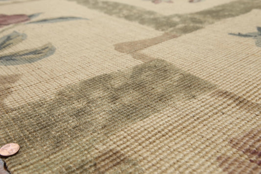 Hand Woven 100% Wool Traditional Oriental Area Rug Brown 6'x9'