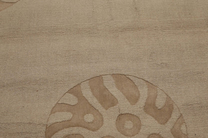 6'8" x 8'3" Handmade 100% Wool Modern Area rug Camel