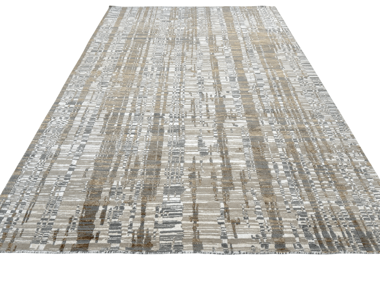 Carved, Modern Tibetan-Style 6x9 (ivory/gold)