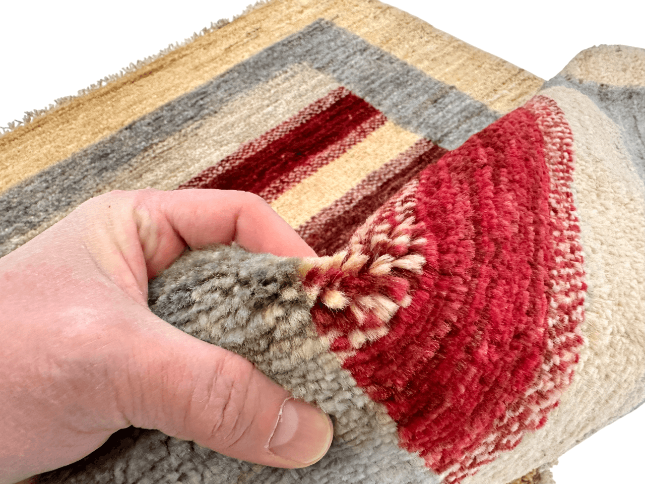 Gabbeh 2'08"x3'11" ivory/multicolor