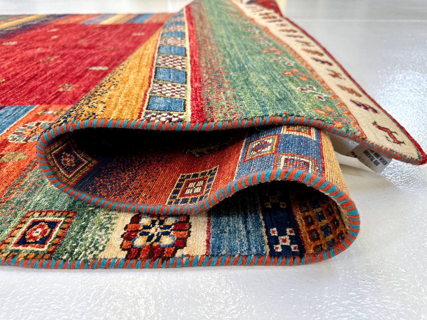 Afghan Gabbeh (5'08"x7'10") red/multicolor