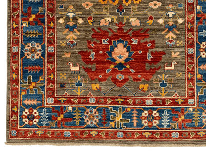 Afghan Ariyana (3'11"x5'09") brown/blue