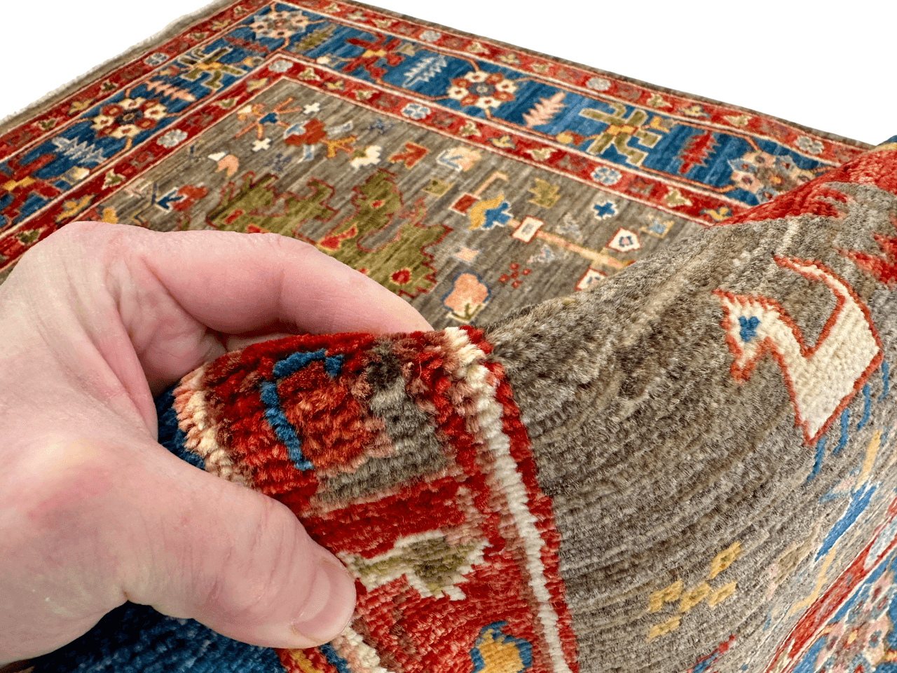 Afghan Ariyana (3'11"x5'09") brown/blue