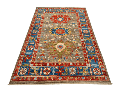 Afghan Ariyana (3'11"x5'09") brown/blue