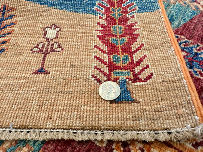 Afghan Gabbeh - Trees (3'05"x5'01") multicolor/rust