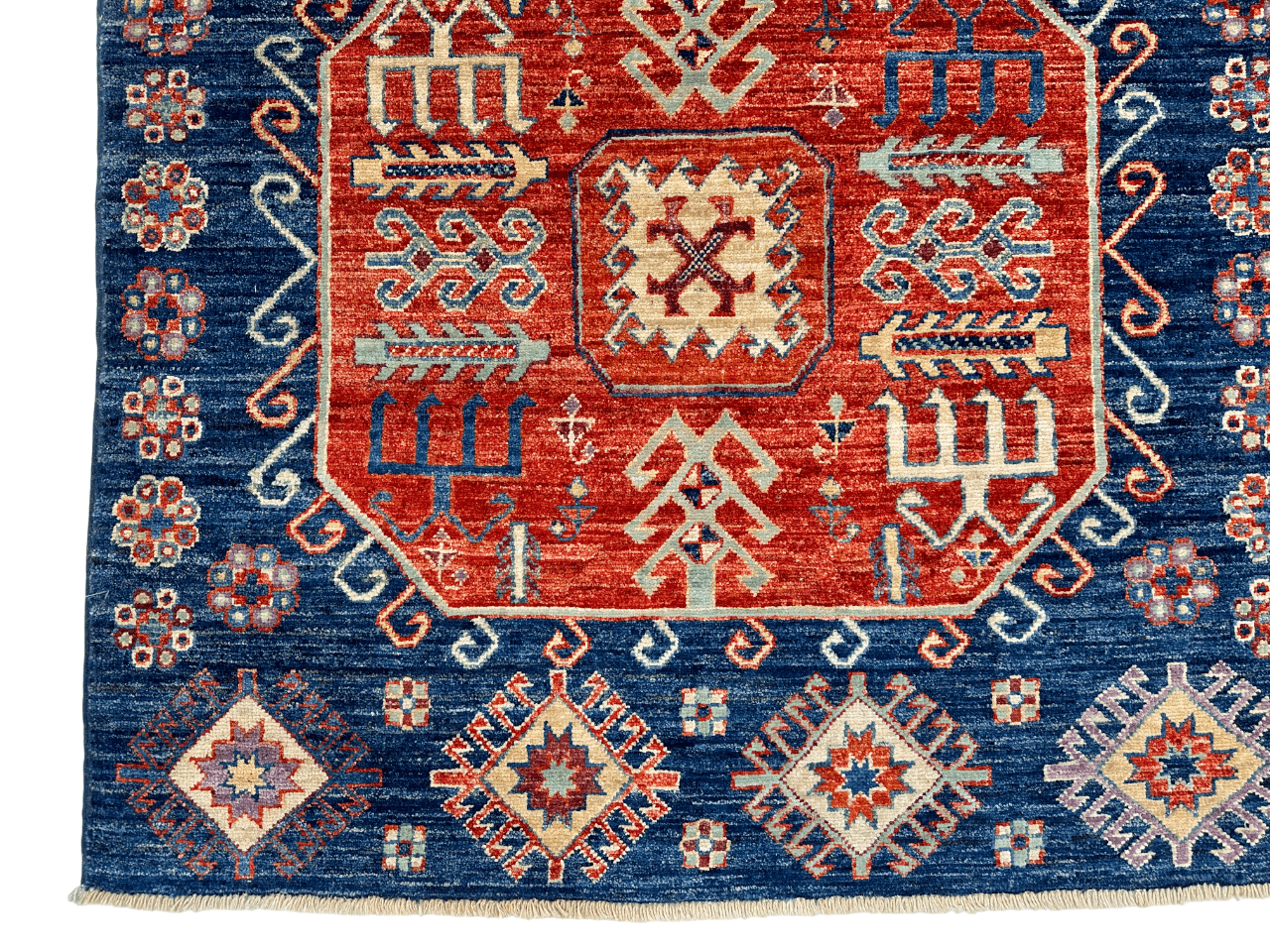 Afghan Turkoman (3'10"x10'01") blue/red