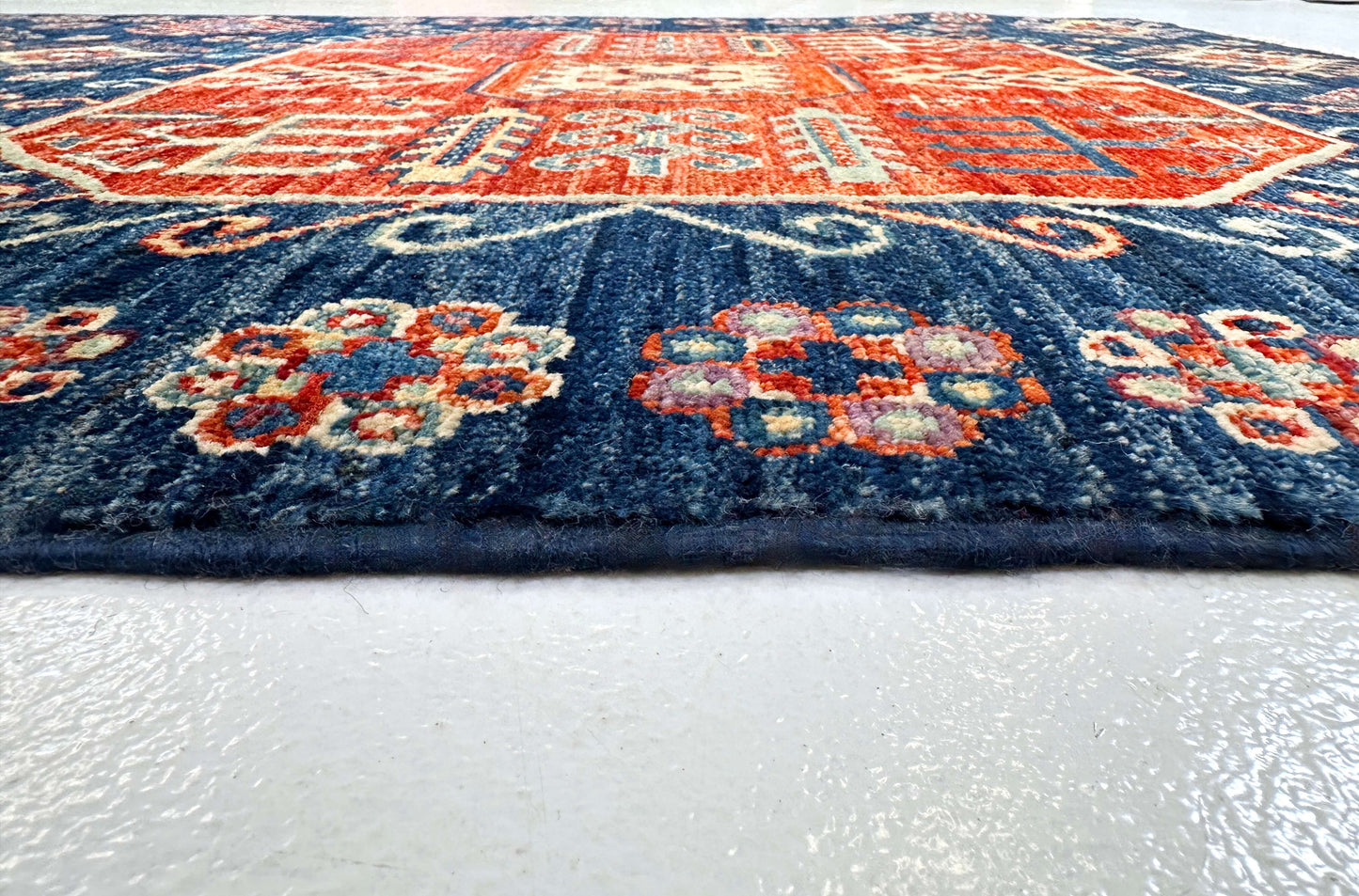 Afghan Turkoman (3'10"x10'01") blue/red