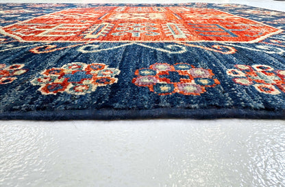 Afghan Turkoman (3'10"x10'01") blue/red