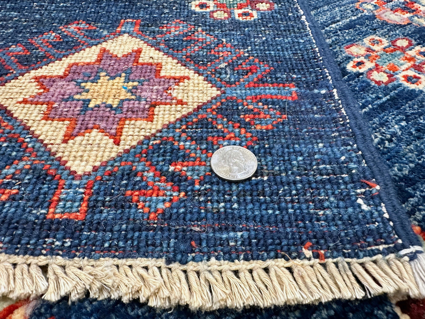 Afghan Turkoman (3'10"x10'01") blue/red