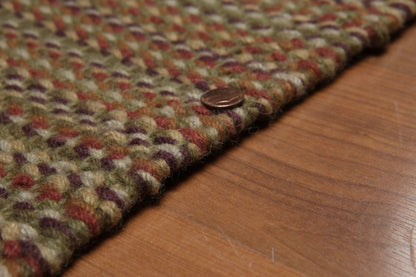 1'9''x4' Dhurry Kilim Reversible Hand-Woven Wool Contemporary Oriental Area Rug