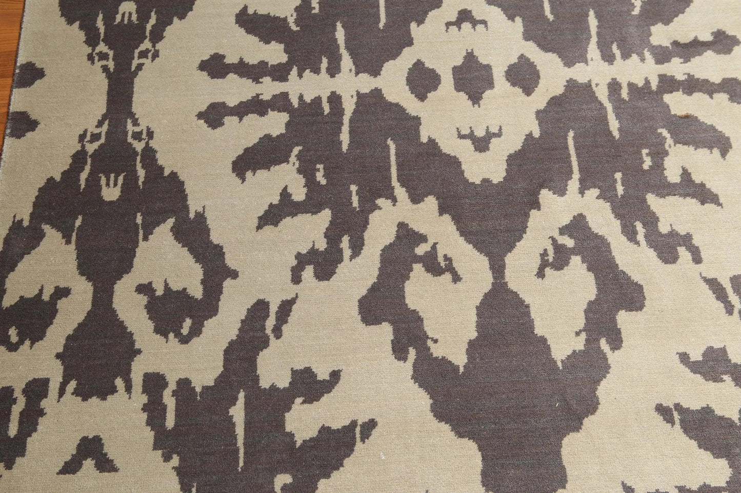 9' x 12' hand knotted 100% Wool Modern Area Rug full pile 9 x 12 ft Beige Gray