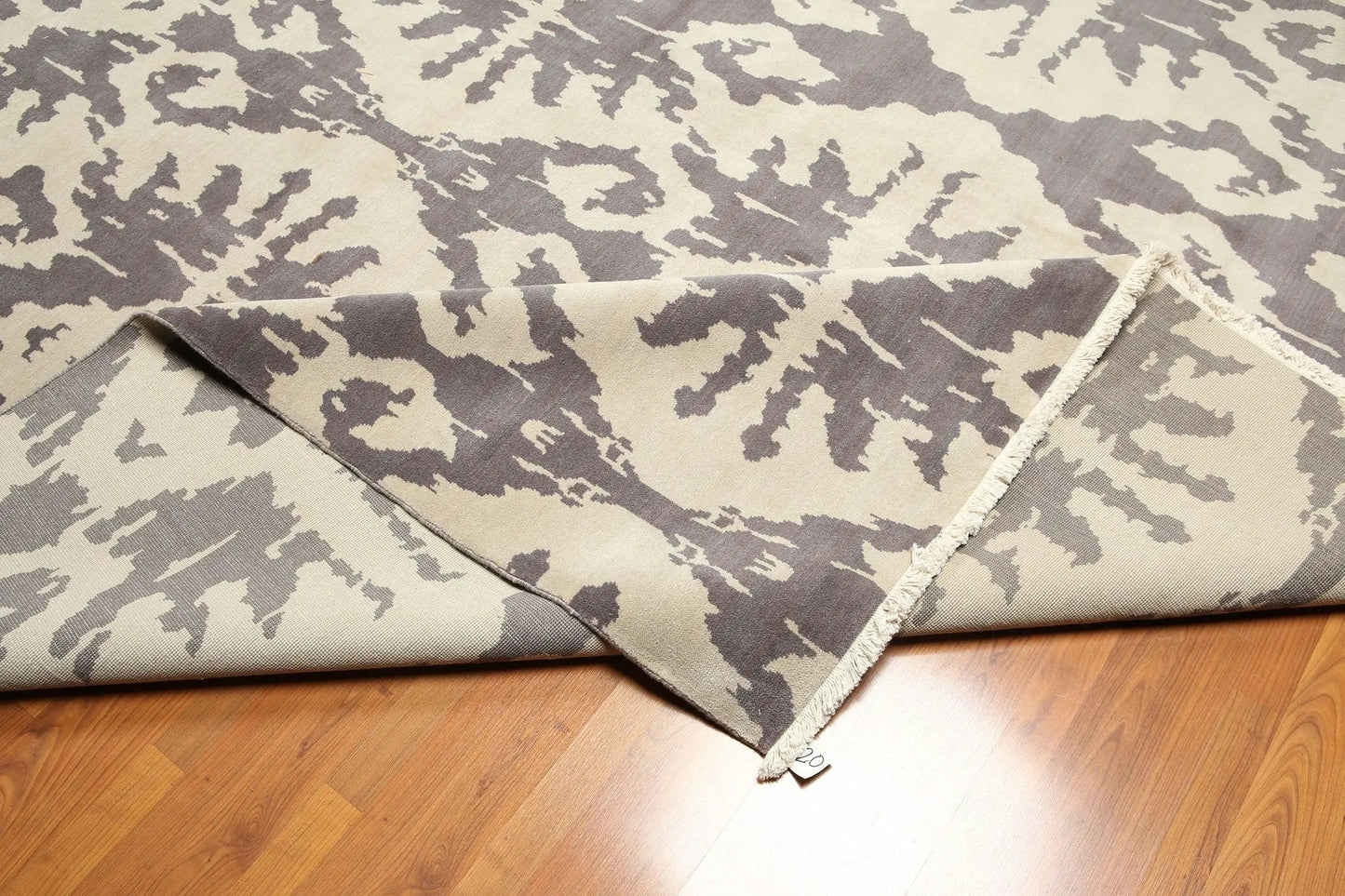 9' x 12' hand knotted 100% Wool Modern Area Rug full pile 9 x 12 ft Beige Gray
