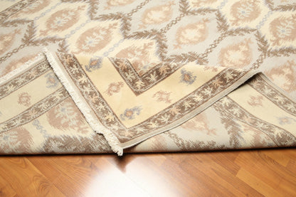 9' x 12' Hand knotted Wool Traditional Oriental Area Rug full pile 9x12 Beige