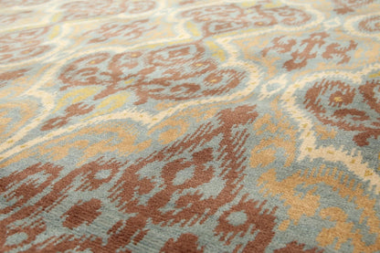 9' x 12' Hand Knotted Wool Transitional Oriental Area Rug Full Pile 9x12