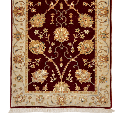 Wool w. silk Kumkapi red/ivo 2x3