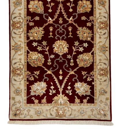 Wool w. silk Kumkapi red/ivo 2x3