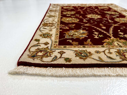 Wool w. silk Kumkapi red/ivo 2x3