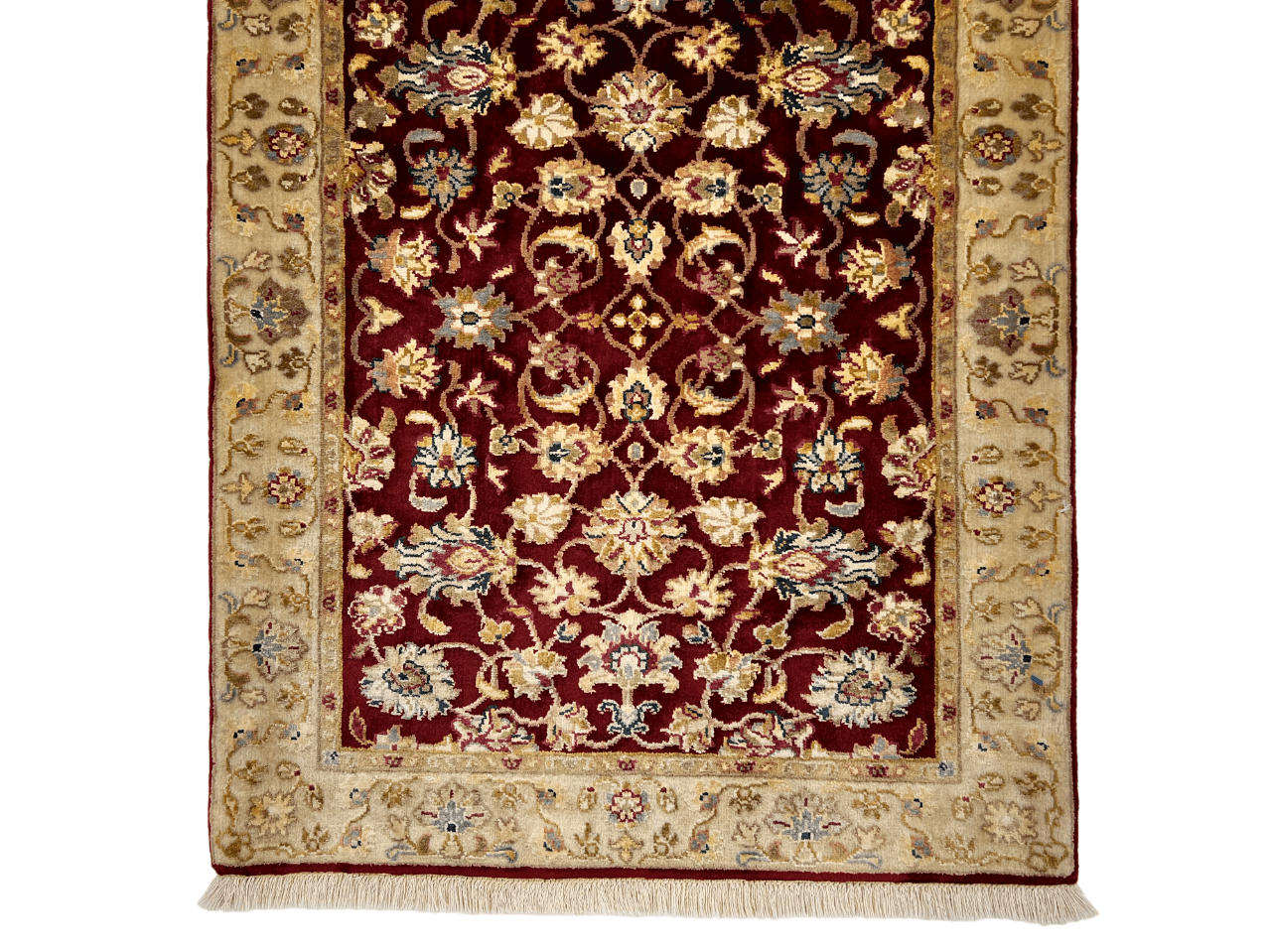 Wool w. silk Kumkapi red/ltgld 2x3