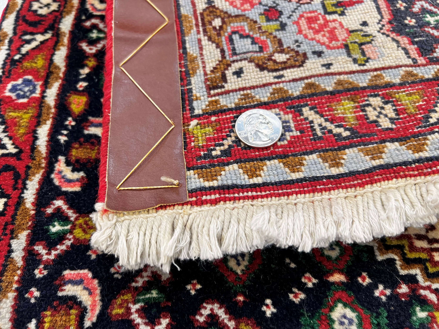 Persian Bijar (1'09"x7'08") indigo/red