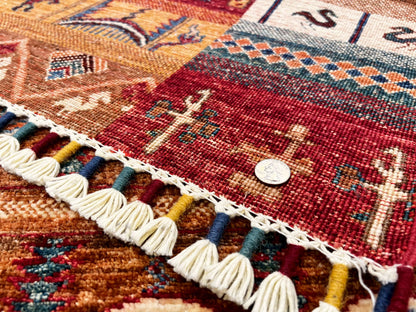 Khurjeen/Gabbeh (6'06"x6'10") rust/multicolor