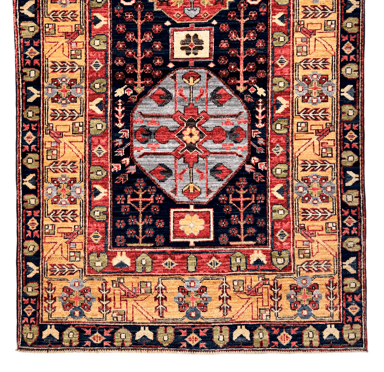 Heriz -nav/gld 3'03"x10' Runner