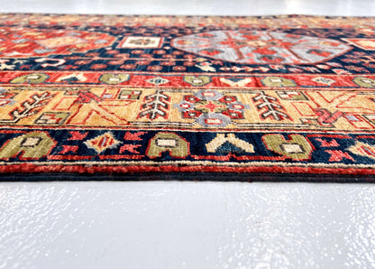 Heriz -nav/gld 3'03"x10' Runner