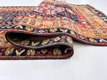 Heriz -nav/gld 3'03"x10' Runner