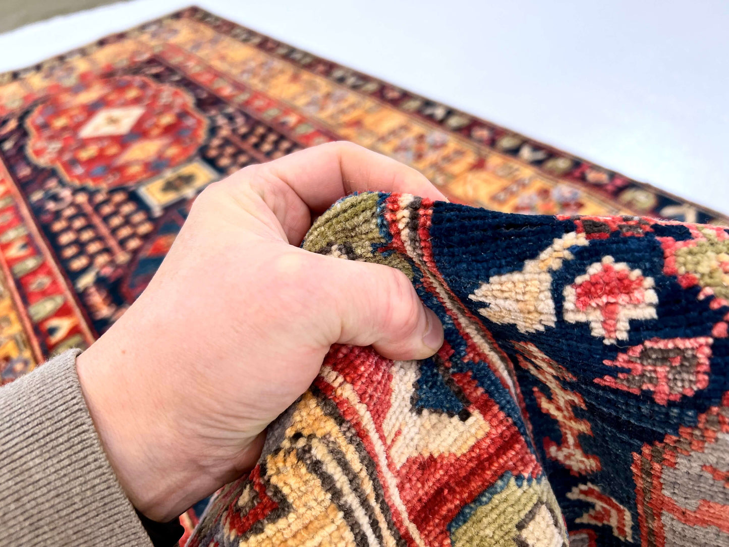 Heriz -nav/gld 3'03"x10' Runner