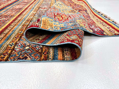 Khorjin (6'01"x8'07") blue/mulitcolor