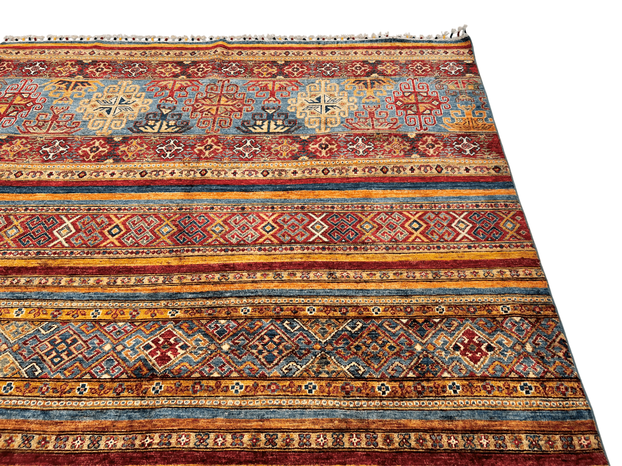 Khorjin (6'01"x8'07") blue/mulitcolor